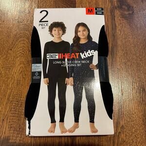 32 Degrees Heat Kids Long Sleeve Crew Neck & Leggings Set Black – Medium (8/10)